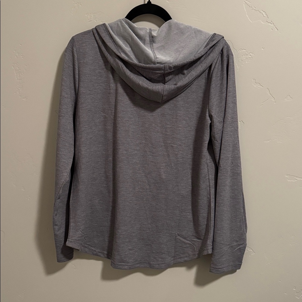 32 cool lightweight french terrycloth hoodie with open bottom - Picture 5 of 5
